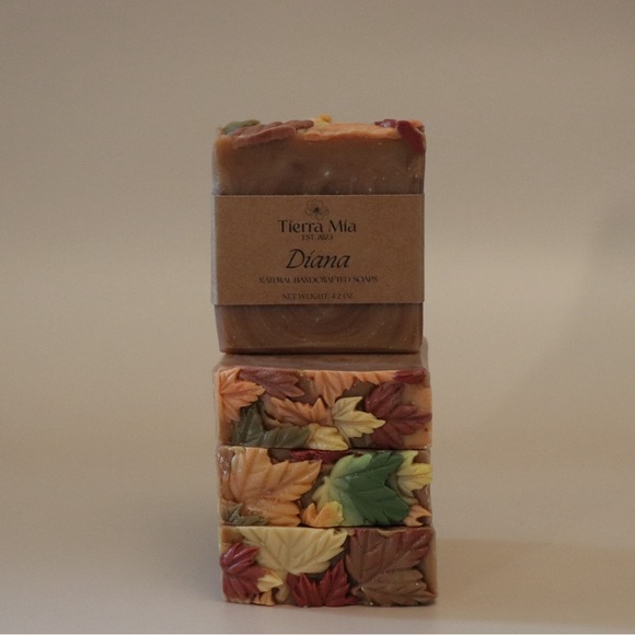 “Diana”Handcrafted Autumn Falling Leaves Artisan Soap - Picture 5 of 7